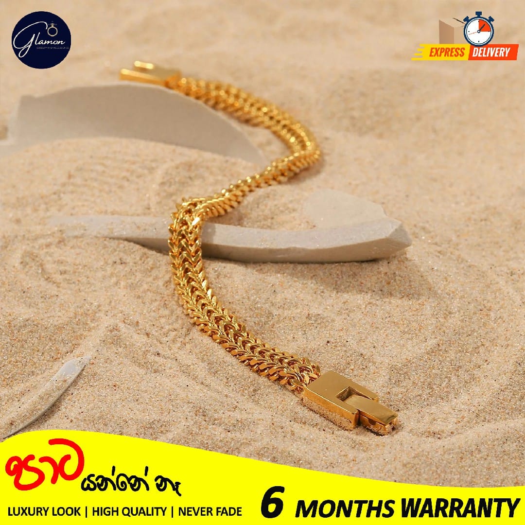 6mm Thick Double Franco Chain Gold Bracelet For Men High Quality Stainless Steel Diamond Cut Bali Foxtail Link Mens Bracelet Boys Gift Items Birthday