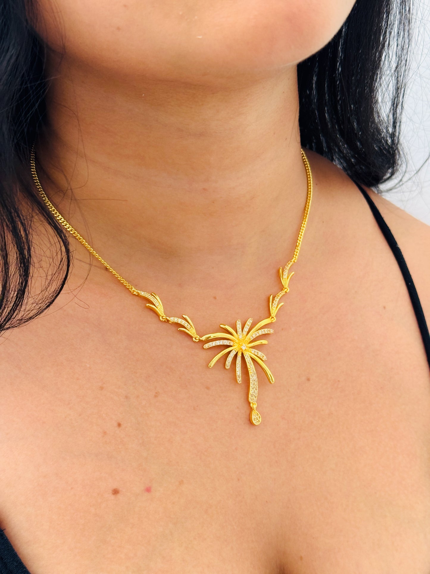 Glamon Wedding Necklace – Luxury Gold Plated Bridal Necklace for Women | Elegant Bridal Jewelry Sri Lanka