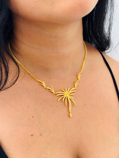 Glamon Wedding Necklace – Luxury Gold Plated Bridal Necklace for Women | Elegant Bridal Jewelry Sri Lanka