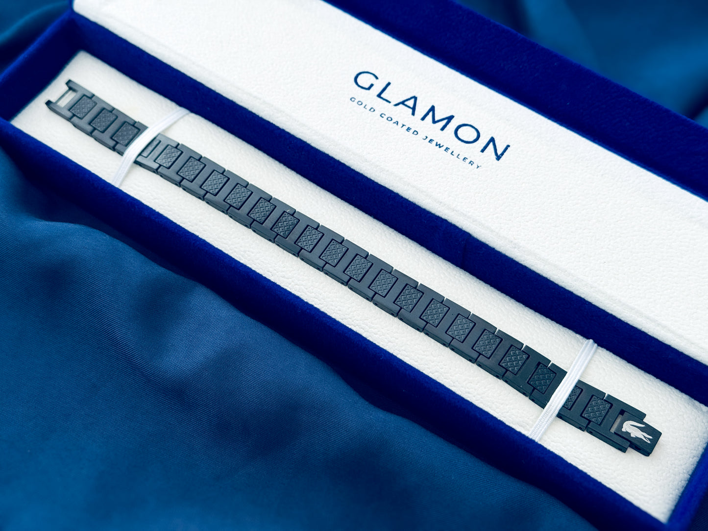 Glamon Monarch Link Bracelet – Black Edition | Luxury 316L Stainless Steel Waterproof Men’s Bracelet | 10mm Adjustable 21cm | 6-Month Warranty | Sri Lanka Exclusive