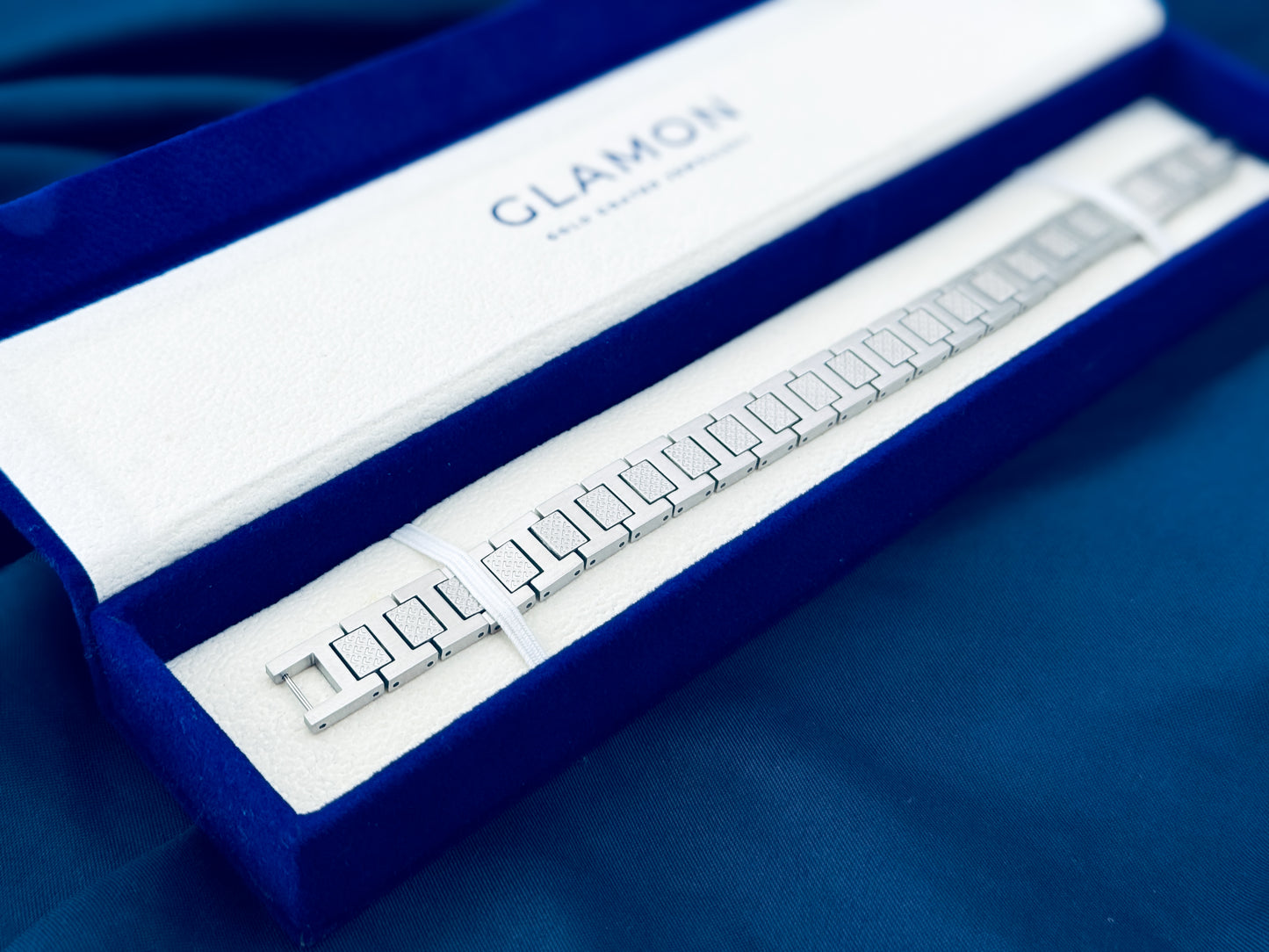 Glamon Monarch Link Bracelet – Luxury Silver Stainless Steel Bracelet for Men | Waterproof Premium Gift with 6-Month Warranty | Sri Lanka Exclusive