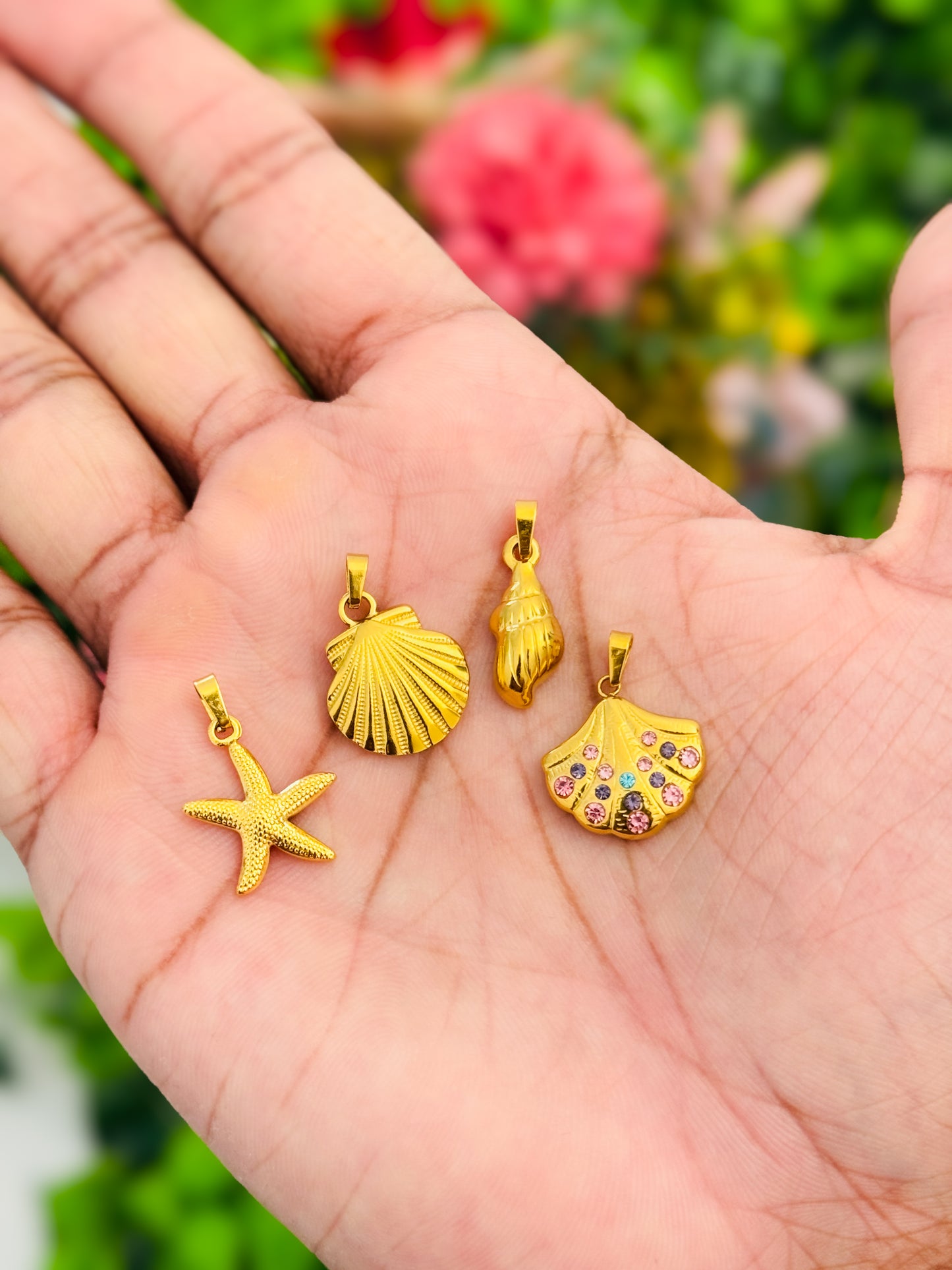 Ocean Muse Collection Gold Coated Stainless Steel Pendant for Women Sri Lanka
