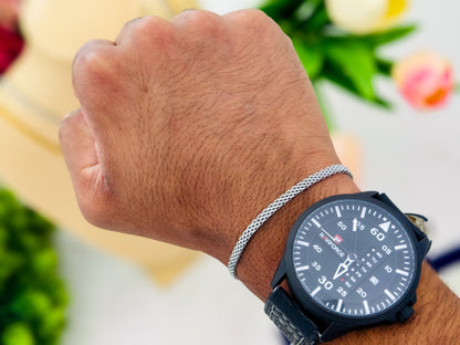 Astra Mesh Bracelet Unisex - SILVER