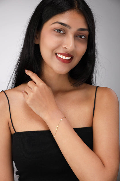 Glamon SlimShine Bracelet – Luxury Gold Coated Minimal Chain Bracelet for Women Sri Lanka