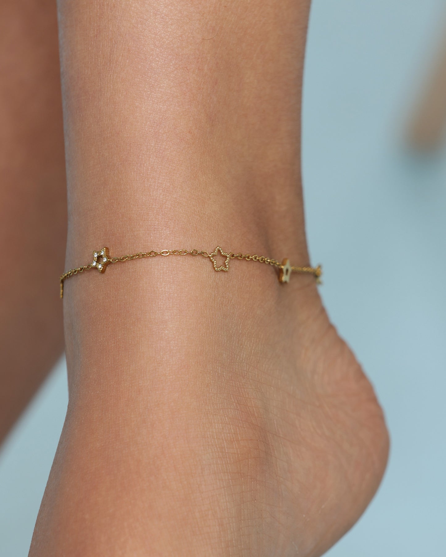 Glamon Stella Anklet – Gold-Coated Star Anklet for Women | Waterproof 316L Stainless Steel