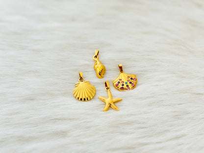 Ocean Muse Collection Gold Coated Stainless Steel Pendant for Women Sri Lanka