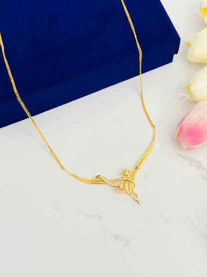 Glamon Luxury Gold Plated Bridal Necklace for Women
