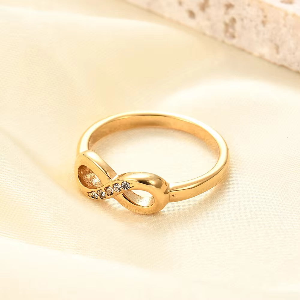 Glamon Infinity Ring for Women | High Quality Gold-Coated Waterproof Ring