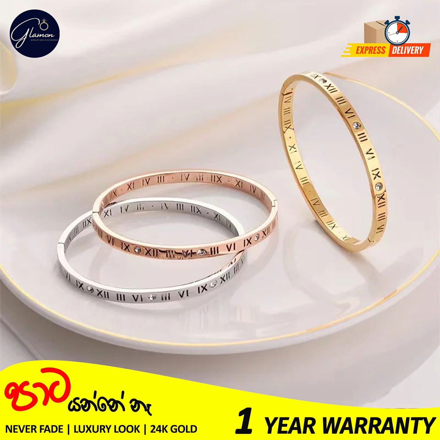 Luxury Roman Numerals Bracelet For Girls High Quality Elegant Bangle For Women Gold Jewellery Stainless Steel Cartier Bangles For Girls Wedding Beslet For Girls CZ Rhinestone Bracelets & Bangles For Women Gifts For Girlfriend