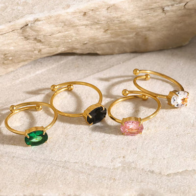 Glamon Elara Ring - Adjustable Gold Coated High Quality Waterproof