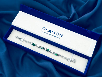 Glamon TerraBox Green Jasper Stone Bracelet – Durable Stainless Steel Luxury Men’s Bracelet