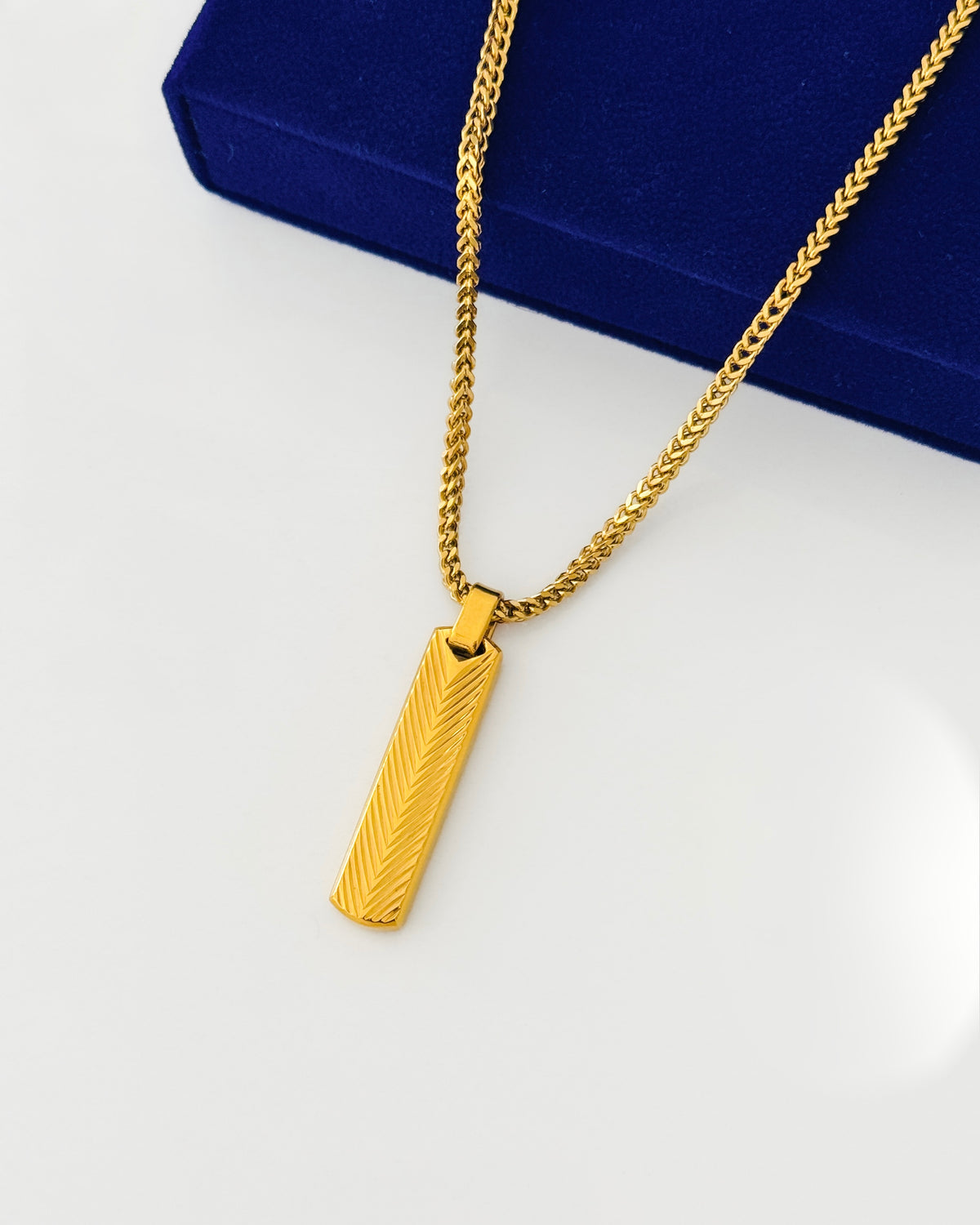 Glamon Prime Edge Necklace – Gold Coated Men’s Necklace | Waterproof Stainless Steel