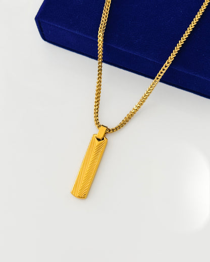 Glamon Prime Edge Necklace – Gold Coated Men’s Necklace | Waterproof Stainless Steel