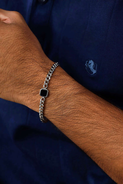 King's Cut Bracelet For Men - SILVER Never Fade High Quality