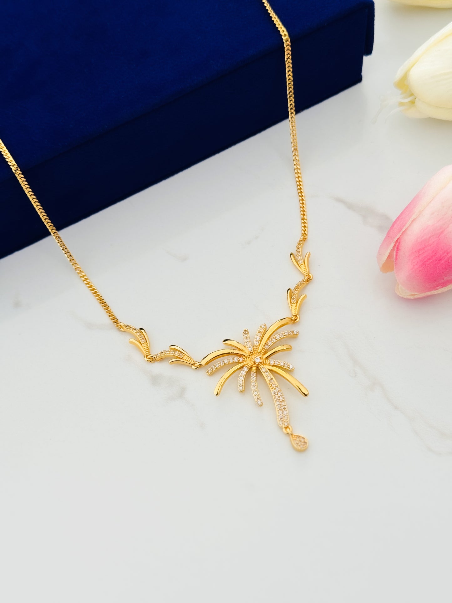 Glamon Wedding Necklace – Luxury Gold Plated Bridal Necklace for Women | Elegant Bridal Jewelry Sri Lanka