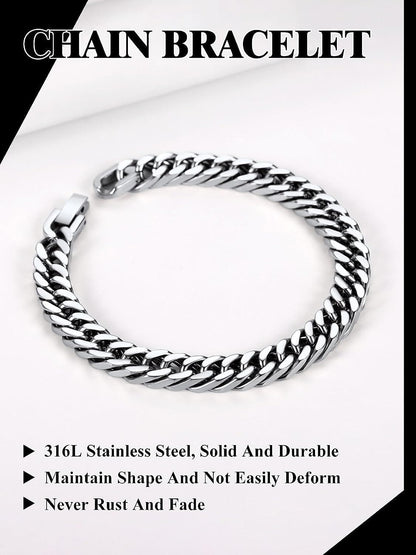 Glamon 8mm High quality Never Fade Waterproof Bracelet For Men