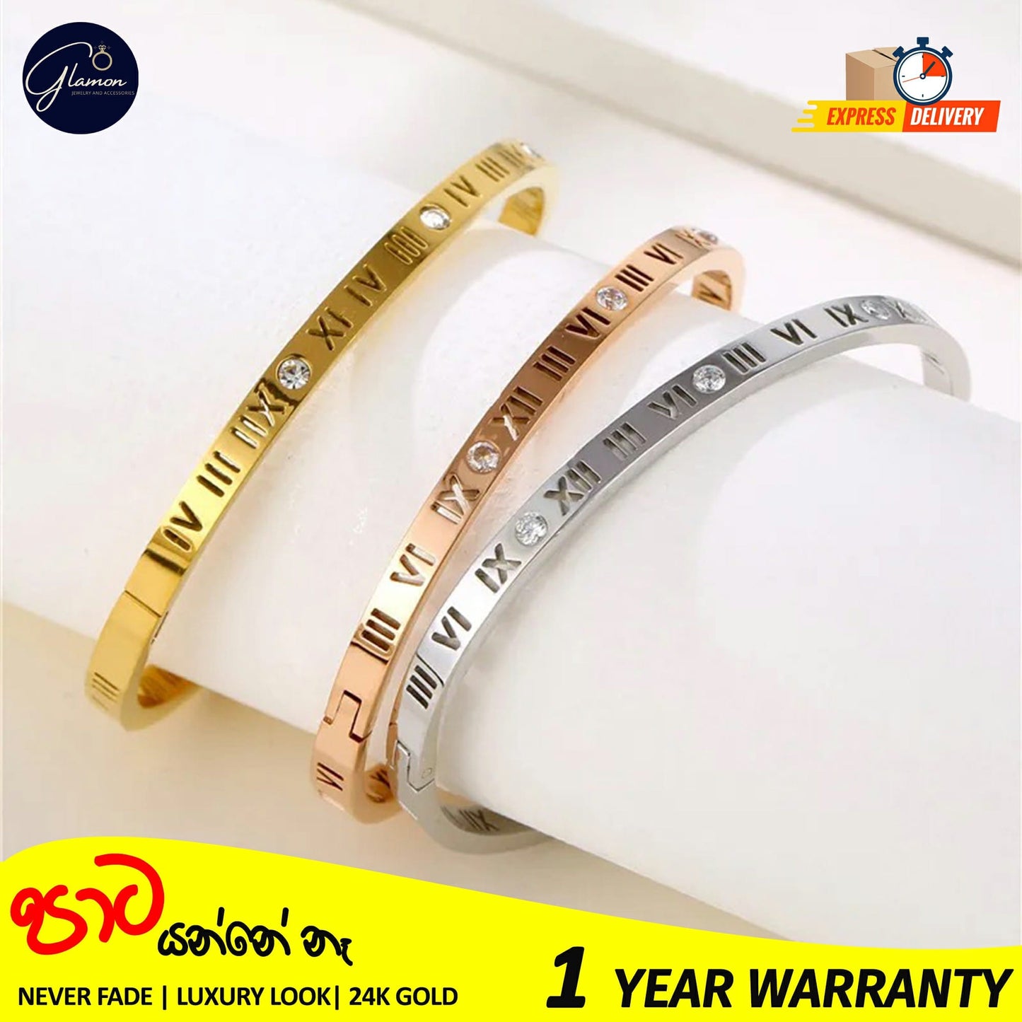Luxury Roman Numerals Bracelet For Girls High Quality Elegant Bangle For Women Gold Jewellery Stainless Steel Cartier Bangles For Girls Wedding Beslet For Girls CZ Rhinestone Bracelets & Bangles For Women Gifts For Girlfriend