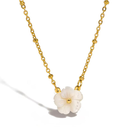 Sakura Flower Necklace For Girls - High Quality Nature shell waterproof