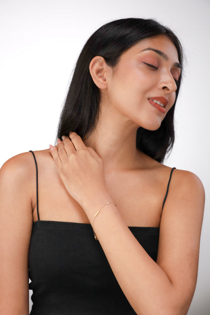 Glamon SlimShine Bracelet – Luxury Gold Coated Minimal Chain Bracelet for Women Sri Lanka