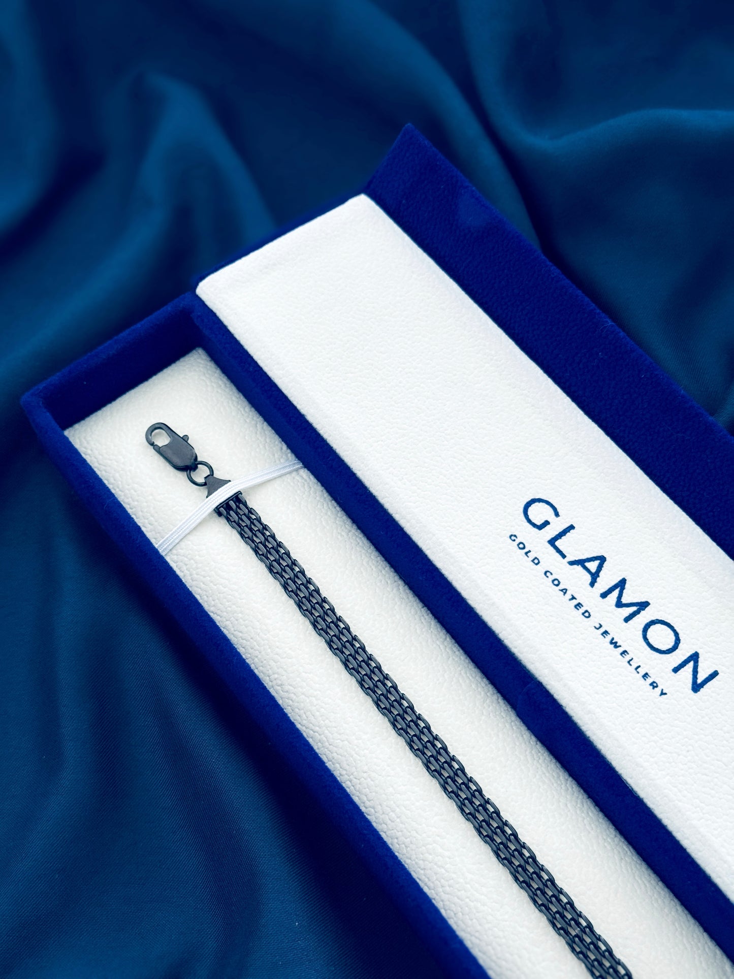 Glamon Astra Mesh Bracelet – 6mm Black Stainless Steel Bracelet for Men | Waterproof & High Quality