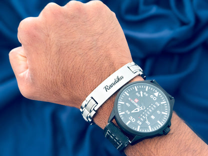 Glamon ZYGMA SIGNATURE – Silver Edition Personalized Bracelet Men