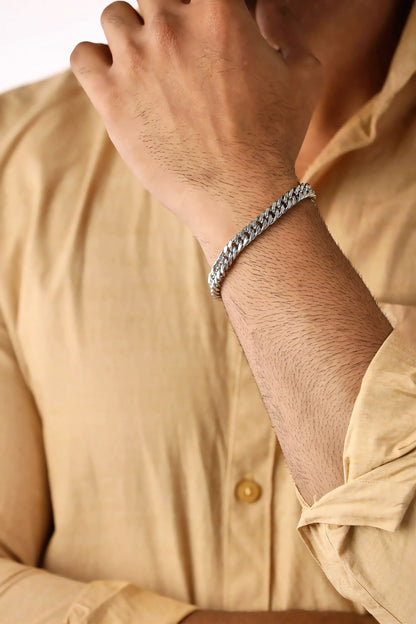 Glamon Luxury 8mm Cuban Link Bracelet for Men | Premium 316L Stainless Steel | Waterproof Mens Bracelet Gift