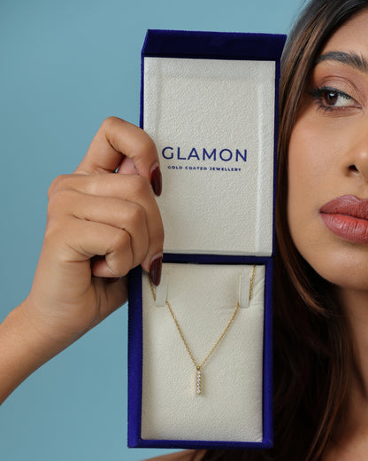 Glamon Starlight Bar Necklace – Gold-Coated High Quality Waterproof Jewelry for Women