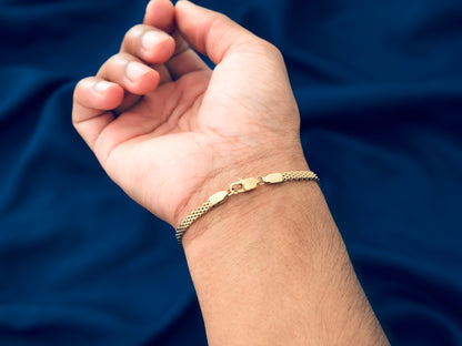 Glamon Astra Mesh Bracelet – Unisex Gold Coated Bracelet