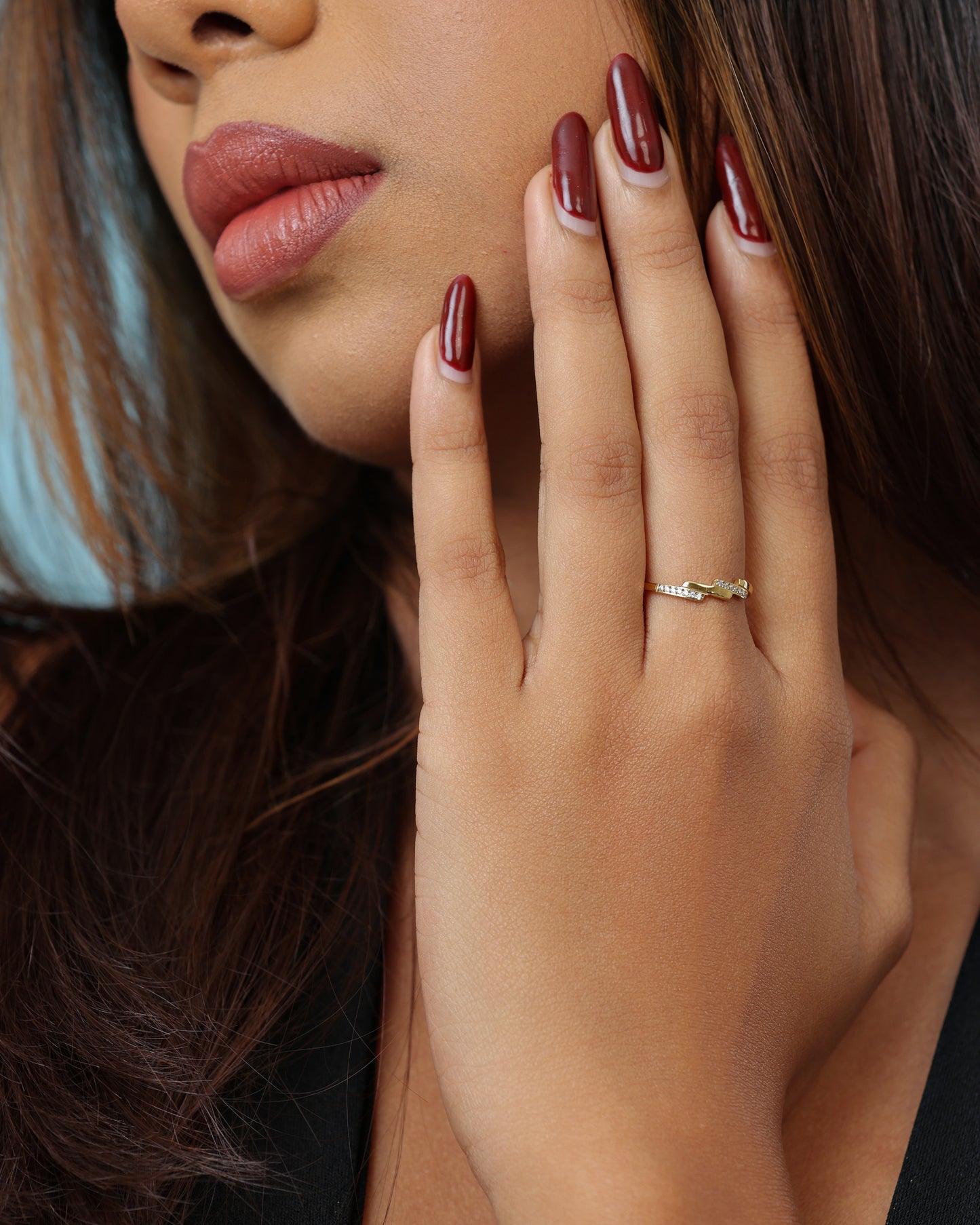 Glamon Twin Grace Ring – Waterproof Double Band Ring for Women | Gold-Coated 316L Stainless Steel