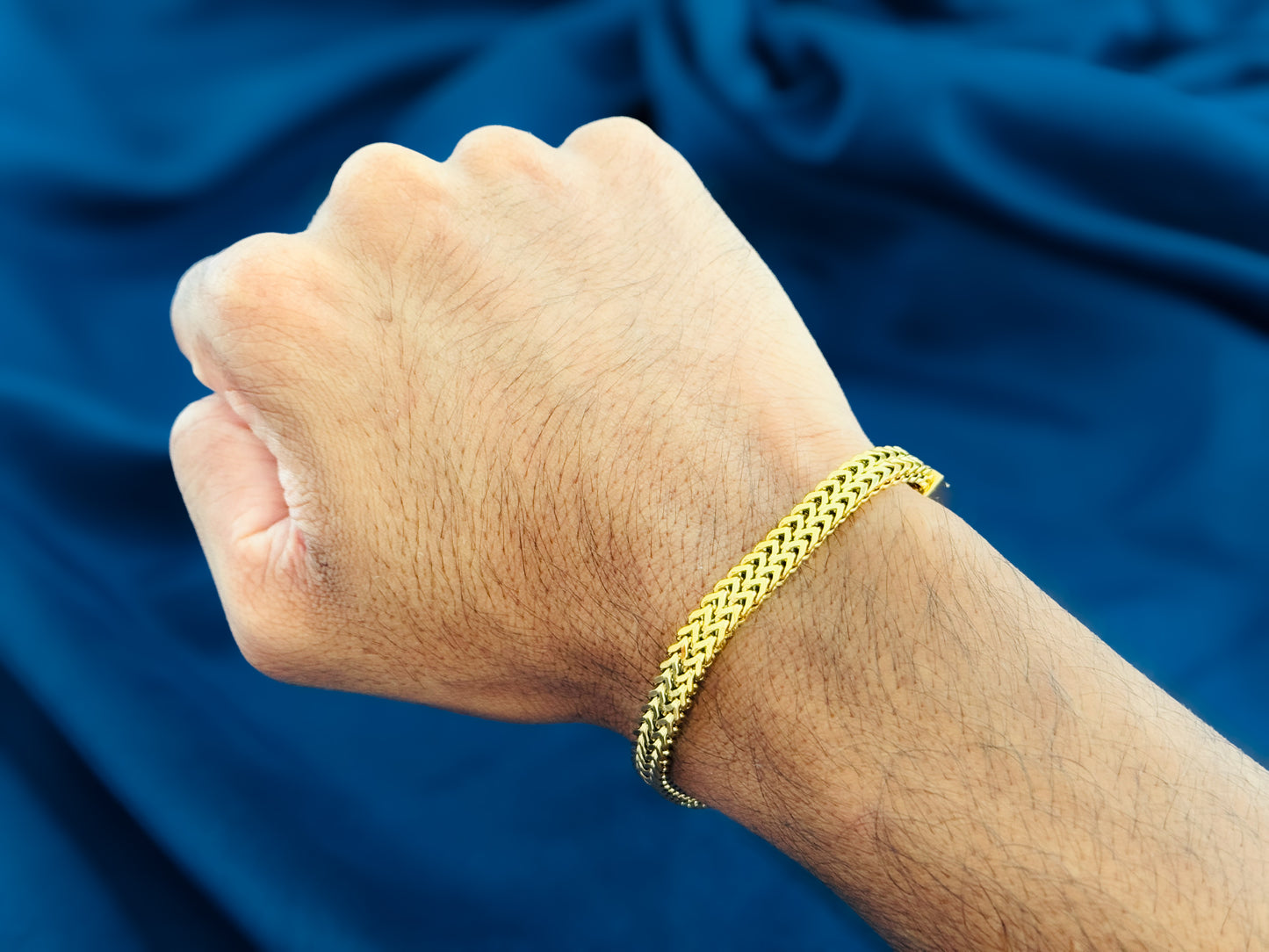 Glamon 6mm Gold Coated Stainless Steel Bracelet for Men | Premium Waterproof Men’s Jewellery