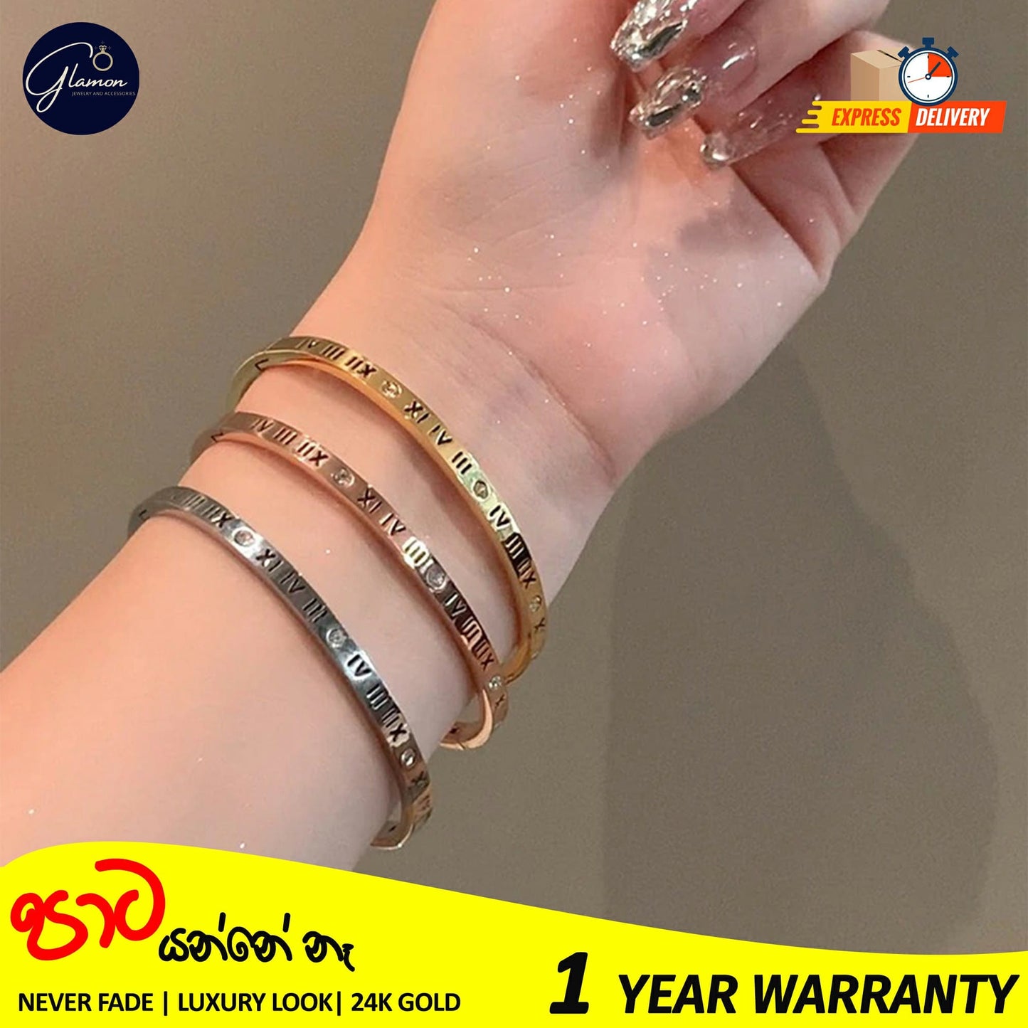 Luxury Roman Numerals Bracelet For Girls High Quality Elegant Bangle For Women Gold Jewellery Stainless Steel Cartier Bangles For Girls Wedding Beslet For Girls CZ Rhinestone Bracelets & Bangles For Women Gifts For Girlfriend
