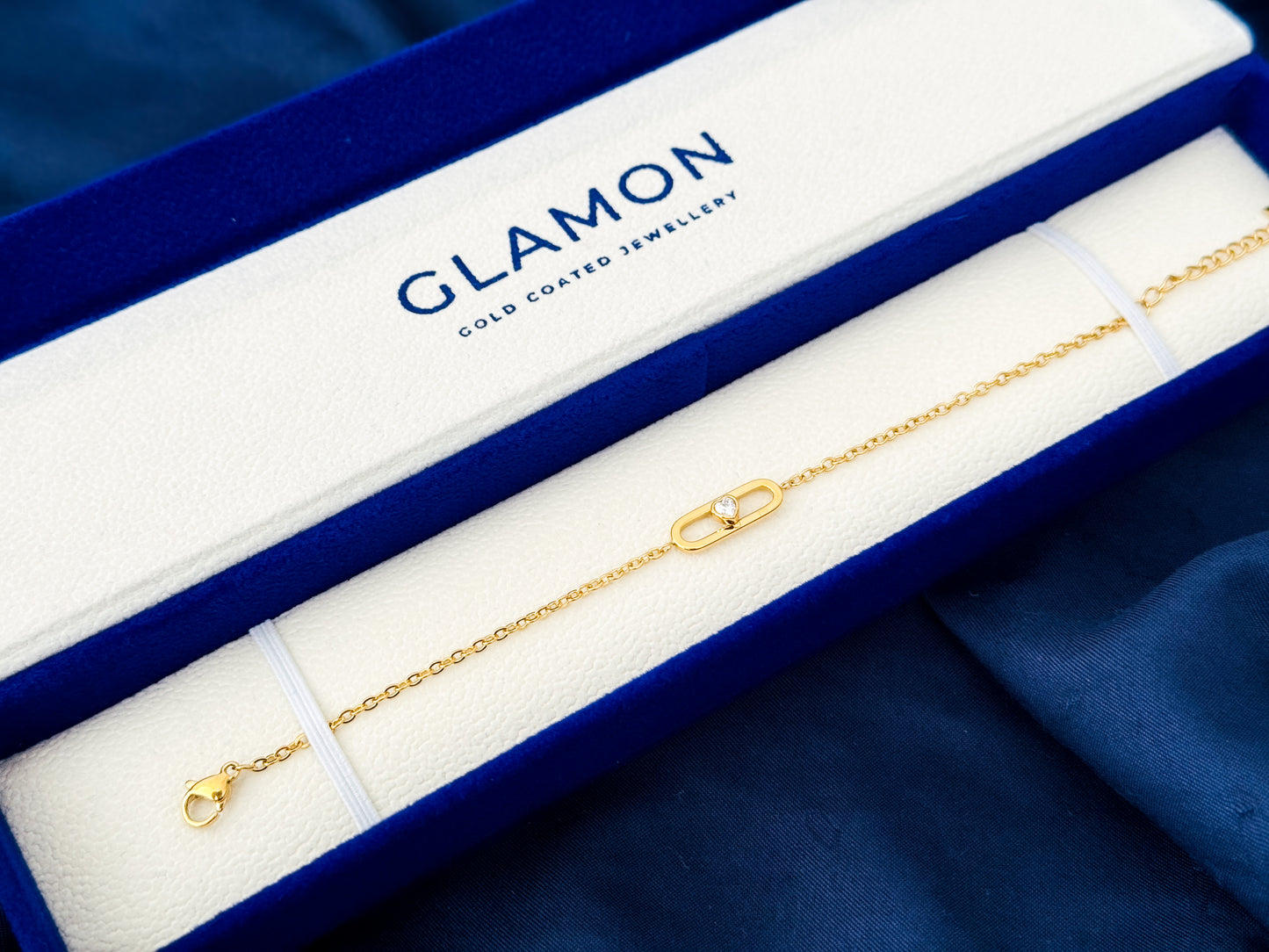 Glamon Eternal Loop Heart Bracelet | Luxury Gold Coated Waterproof Bracelet for Girls & Women