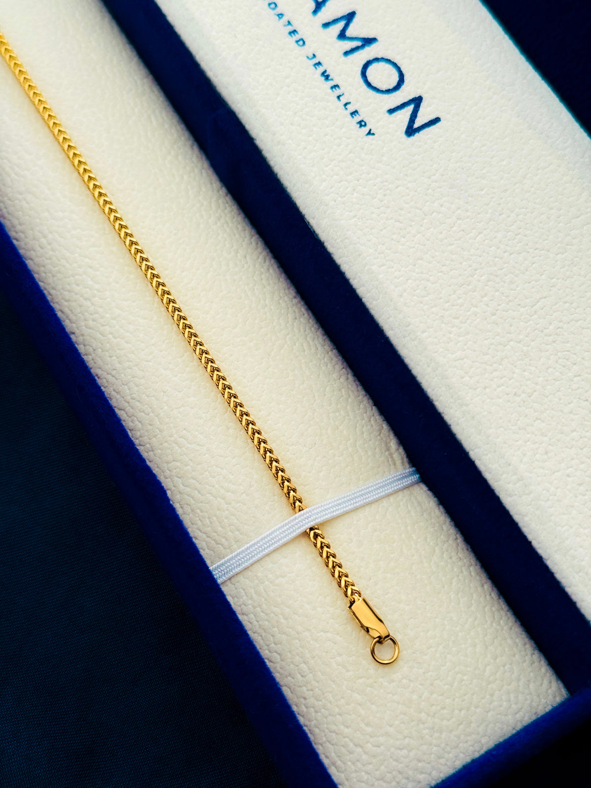 Glamon Signature 2mm Diamond-Cut Franco Bracelet | Unisex Gold-Coated Stainless Steel Waterproof Bracelet