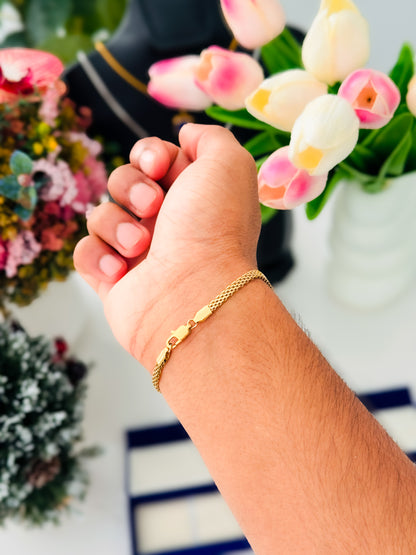 Glamon Astra Mesh Bracelet – Unisex Gold Coated Bracelet