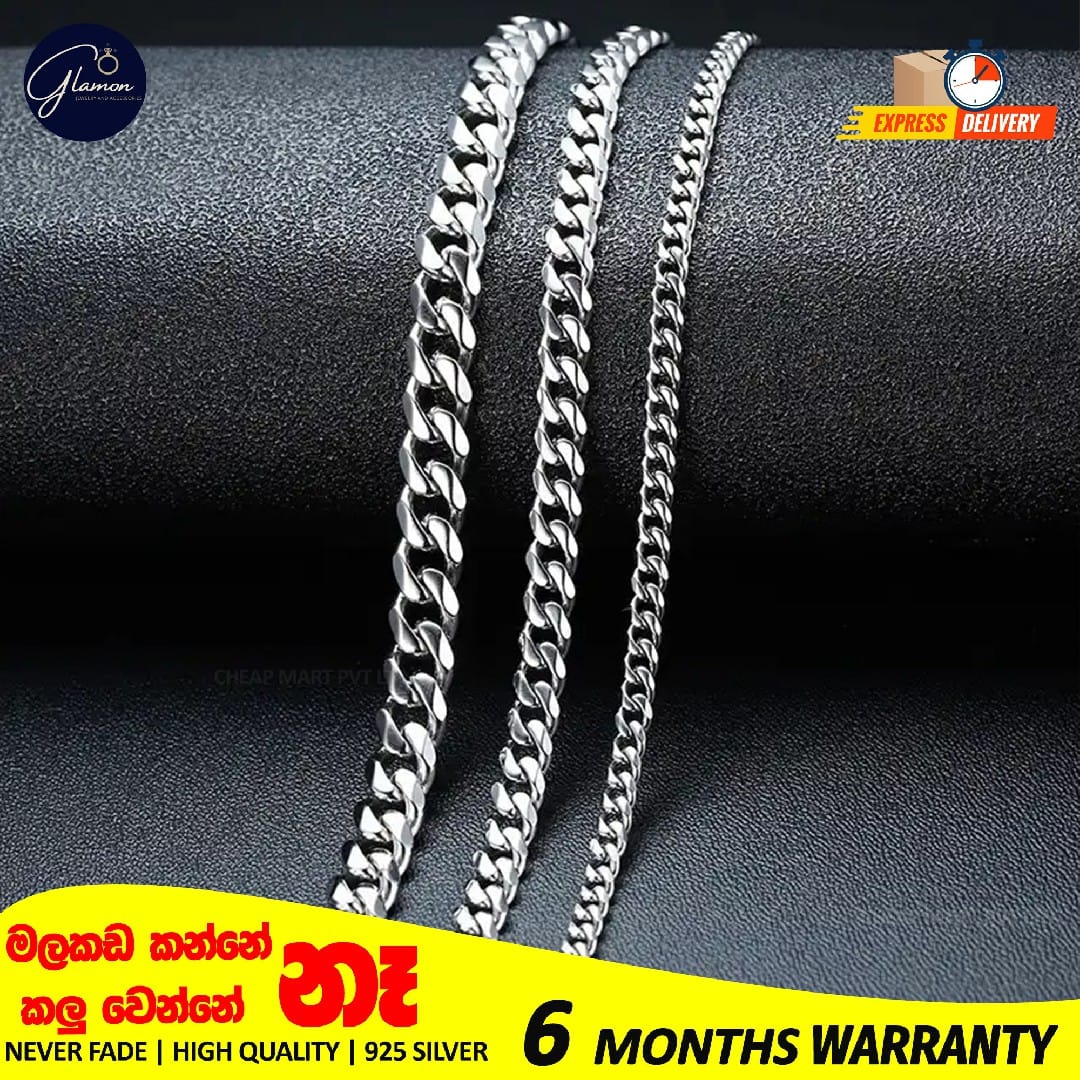 Stainless Steel Cuban Link Necklace For Men Women High Quality Waterproof Necklace