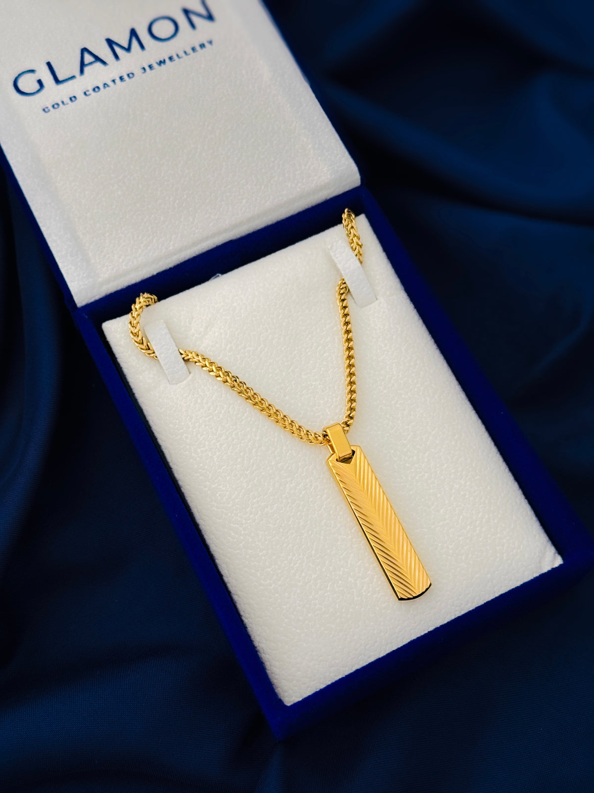 Glamon Prime Edge Necklace – Gold Coated Men’s Necklace | Waterproof Stainless Steel