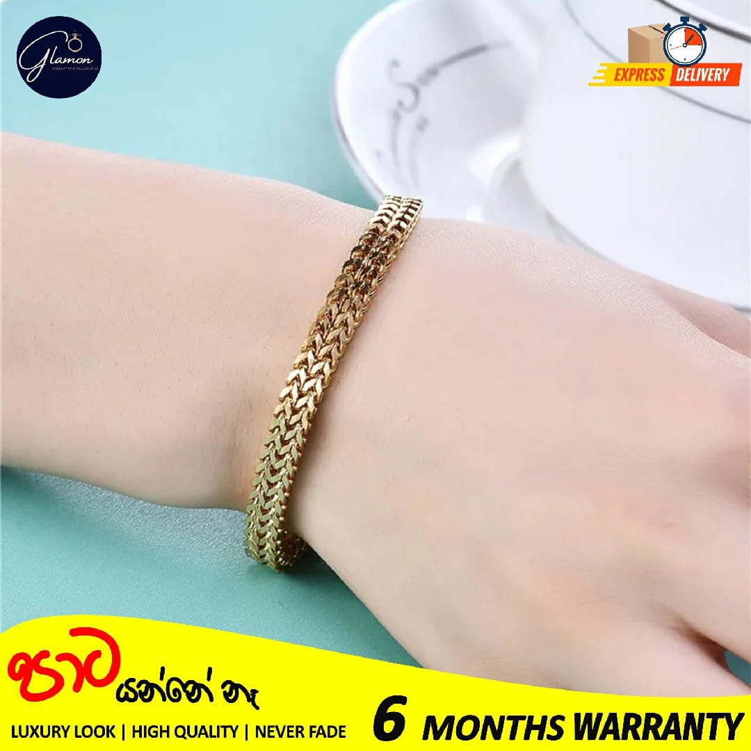 6mm Thick Double Franco Chain Gold Bracelet For Men High Quality Stainless Steel Diamond Cut Bali Foxtail Link Mens Bracelet Boys Gift Items Birthday