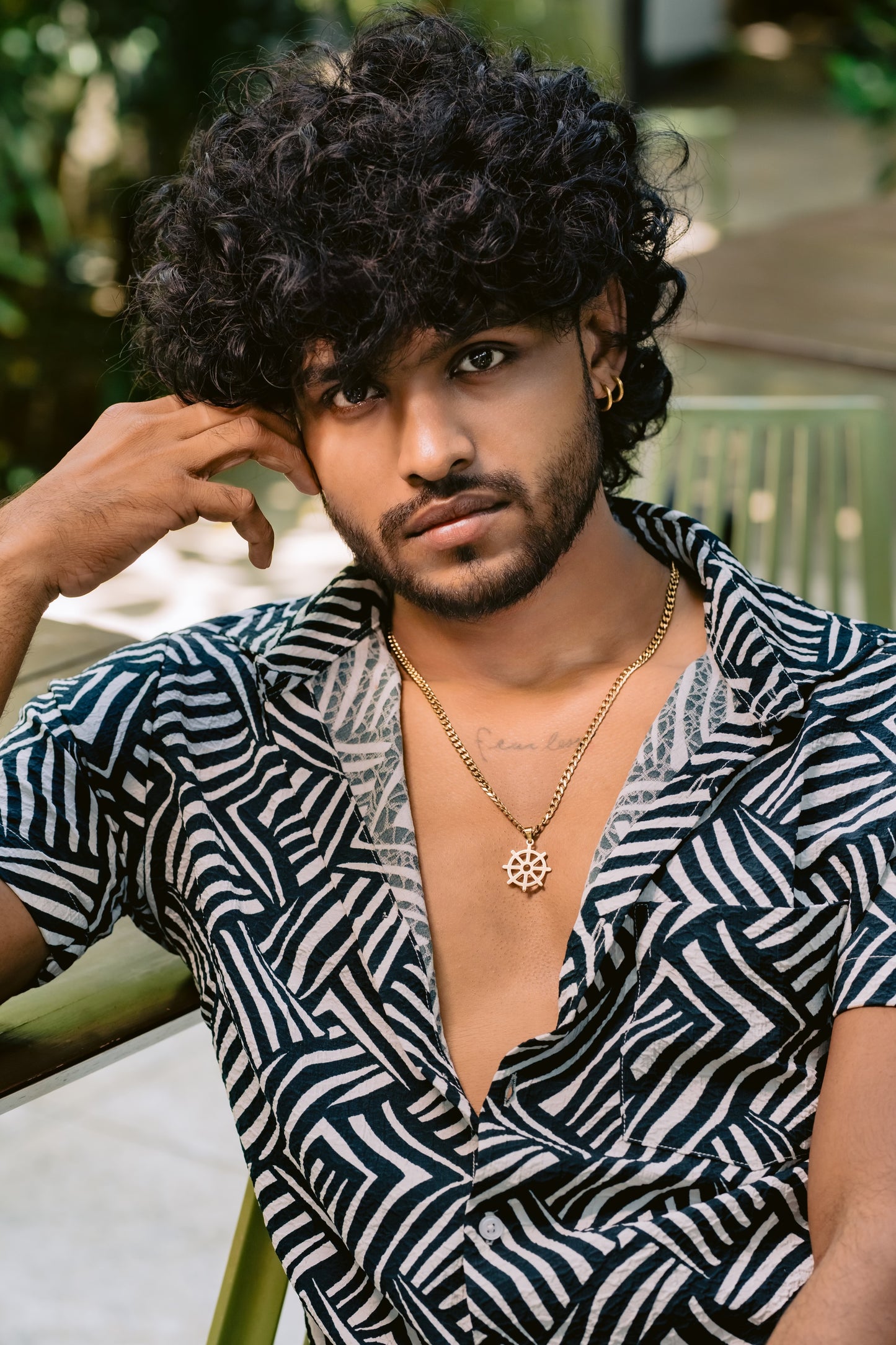 Glamon Darma Chakra Pendant With Cuban Link Chain Necklace- GOLD- Waterproof High Quality Stainless Steel