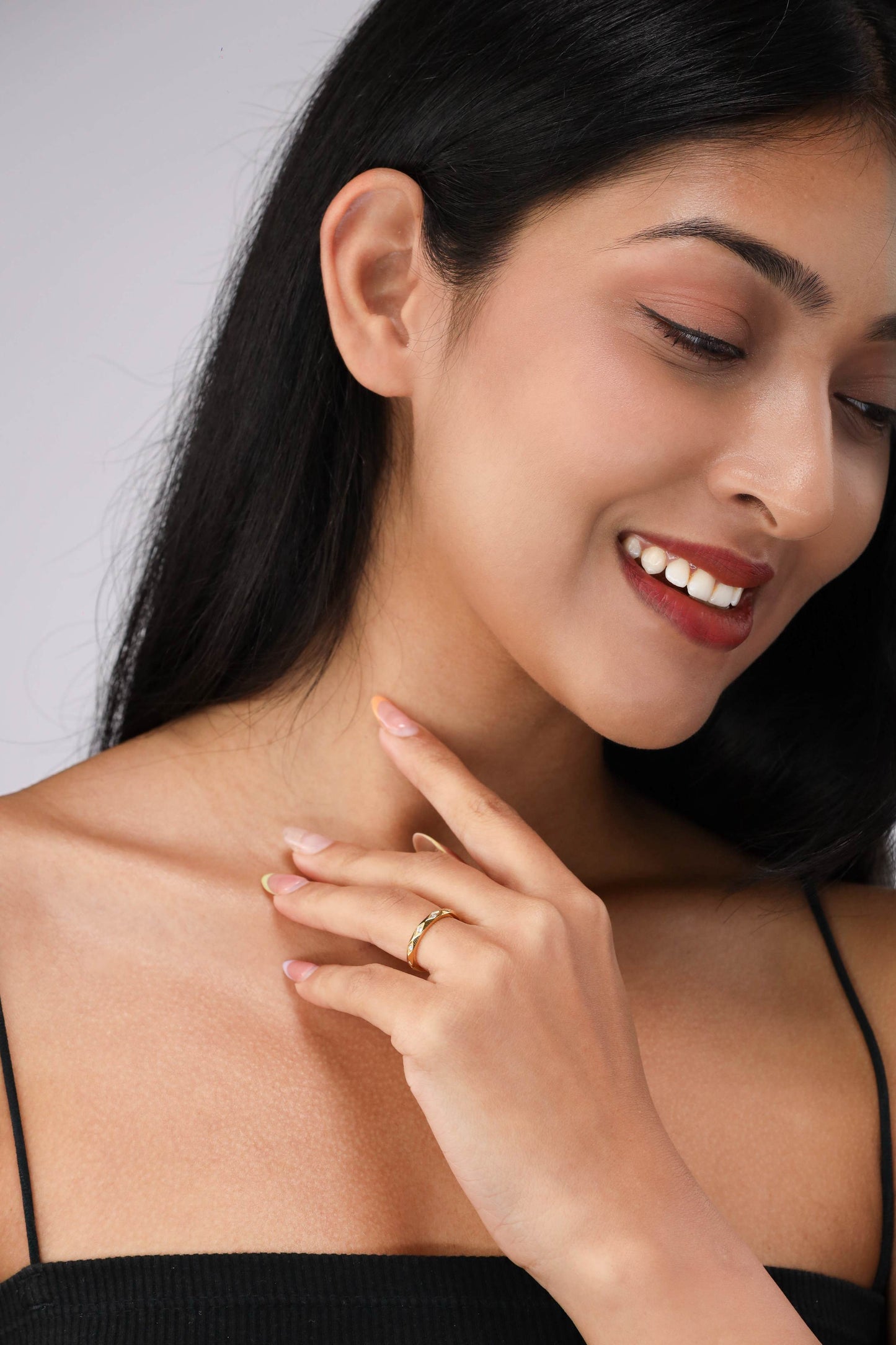 Glamon ZYRA Ring – Gold Coated Zircon Band Ring for Women Sri Lanka