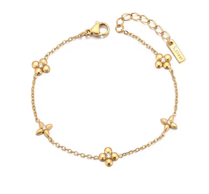 Glamon Soft Blossom Bracelet for Girls – Luxury Gold Coated Waterproof High End Bracelet Premium Gift for Her