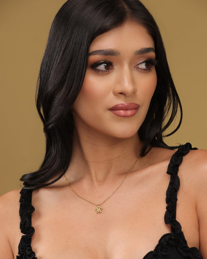 Glamon Fleuria Gold Necklace for Women – Waterproof 316L Stainless Steel