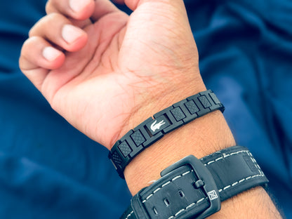 Glamon Monarch Link Bracelet – Black Edition | Luxury 316L Stainless Steel Waterproof Men’s Bracelet | 10mm Adjustable 21cm | 6-Month Warranty | Sri Lanka Exclusive