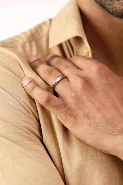 Glamon Solaris Ring – Luxury Silver Ring for Men Premium 316L Stainless Steel Waterproof