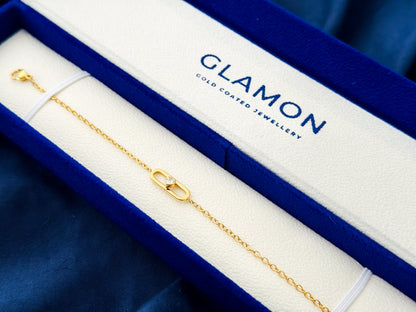Glamon Eternal Loop Heart Bracelet | Luxury Gold Coated Waterproof Bracelet for Girls & Women