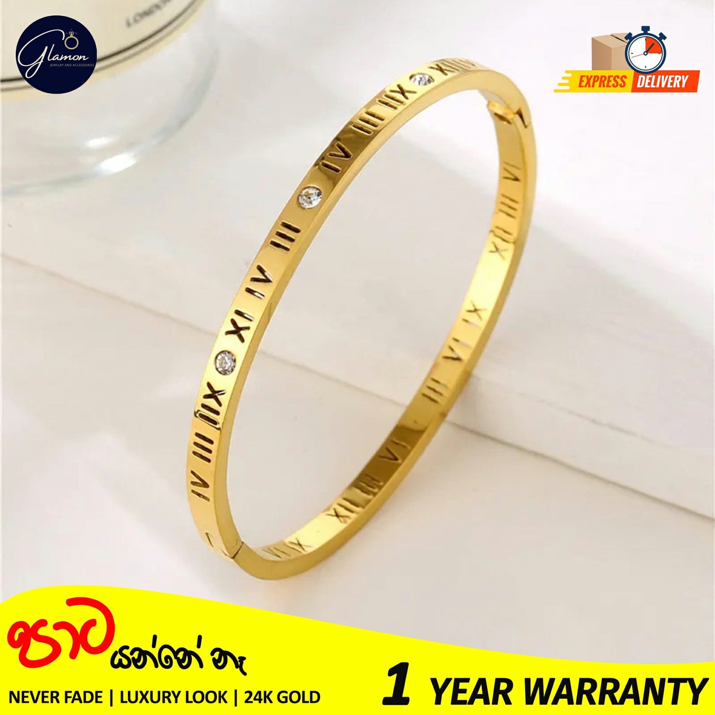 Luxury Roman Numerals Bracelet For Girls High Quality Elegant Bangle For Women Gold Jewellery Stainless Steel Cartier Bangles For Girls Wedding Beslet For Girls CZ Rhinestone Bracelets & Bangles For Women Gifts For Girlfriend