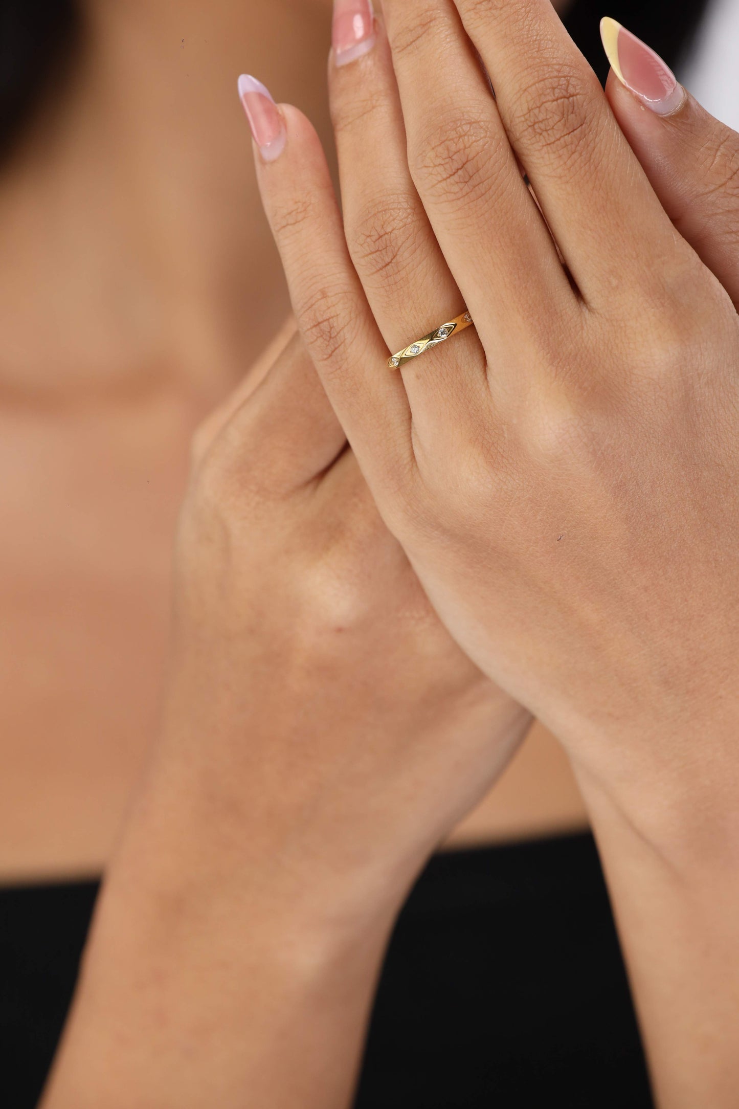 Glamon ZYRA Ring – Gold Coated Zircon Band Ring for Women Sri Lanka