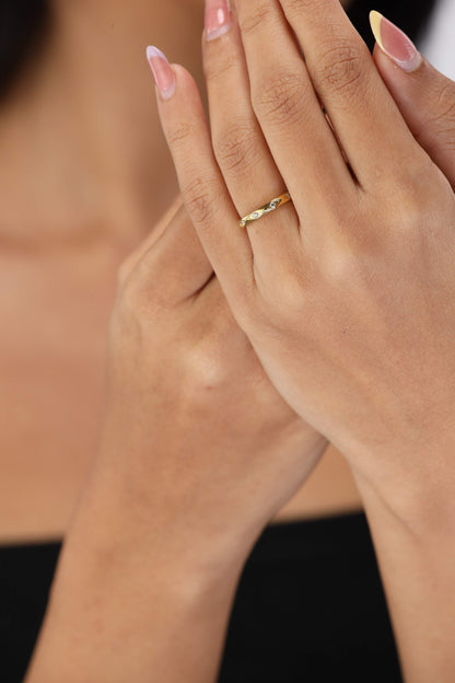 Glamon ZYRA Ring – Gold Coated Zircon Band Ring for Women Sri Lanka