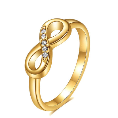 Glamon Infinity Ring for Women | High Quality Gold-Coated Waterproof Ring