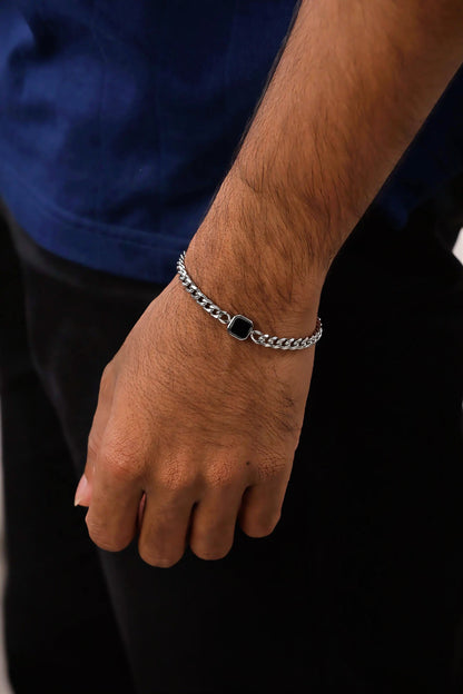 King's Cut Bracelet For Men - SILVER Never Fade High Quality