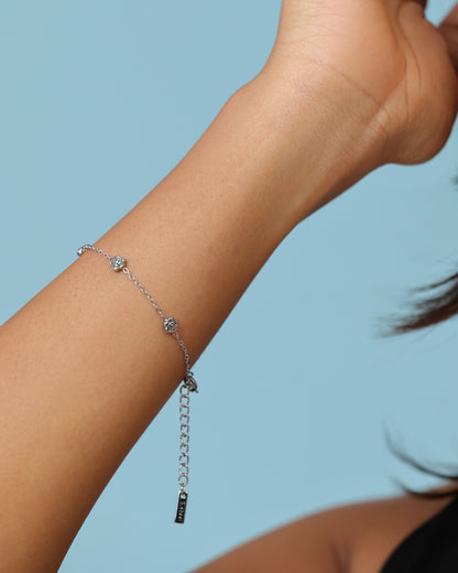 Glamon Crystal Daisy Bracelet – High Quality 316L Stainless Steel Waterproof Women Bracelets